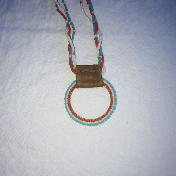 Handcrafted Peyote Beaded Circle Necklace Or Eyeglass Holder Necklace - Picture 4 of 7